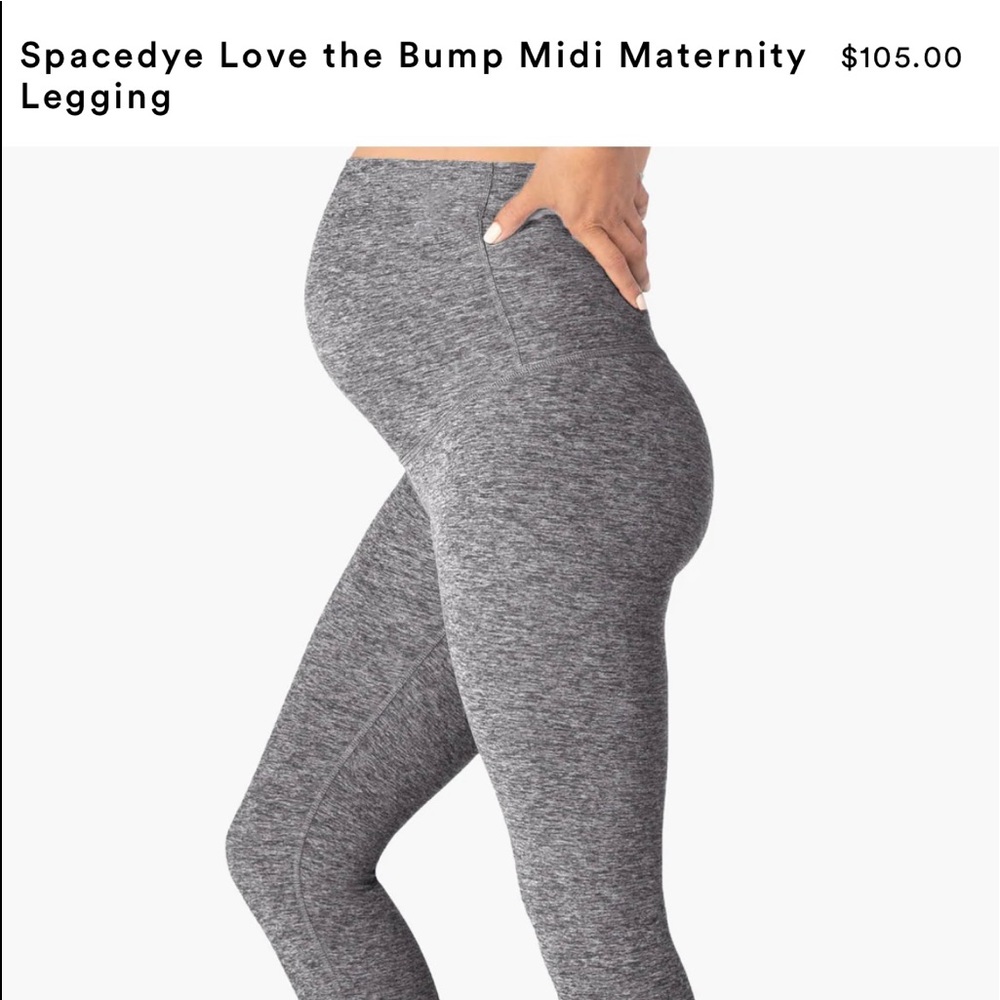 Beyond yoga maternity midi space dye leggings! Grey/black. Great condition